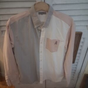 Ted Baker Multicolor Dress Shirt - Pink, White, Gray